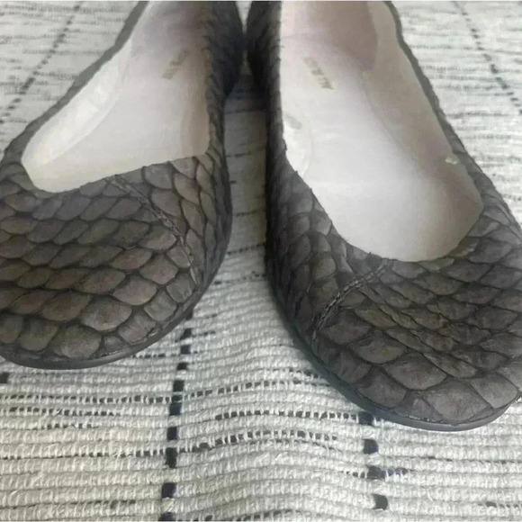 Anthro All Black Label Brown Faux Snake Flats 6.5 Shipped USPS NWOB/TAG - Picture 3 of 8